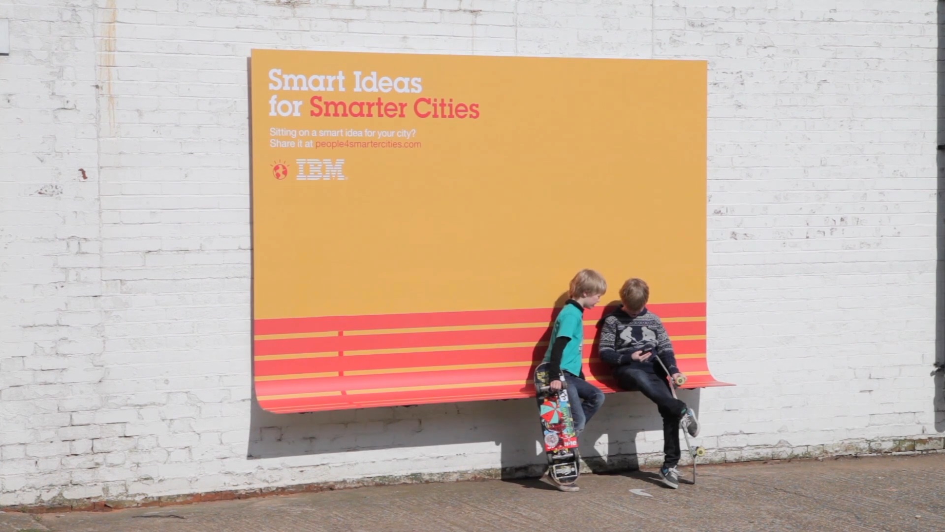 Ławeczka reklamowa z kampanii IBM